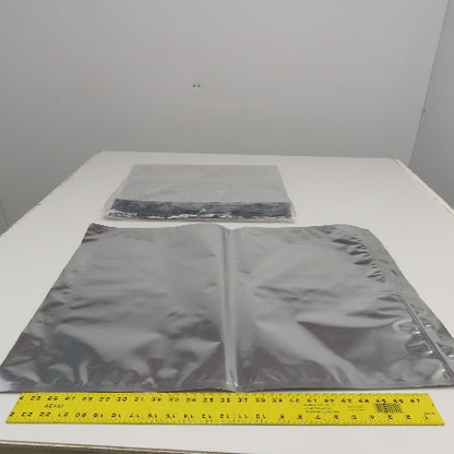 30" x 20" 7 Mil 5 Gal Mylar Heat Seal Open Bottom Storage Bags Lot Of 25