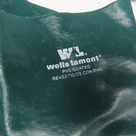 Wells Lamont Large PVC Coated Gloves 100% Cotton Shell Green Lot Of 6 Pairs