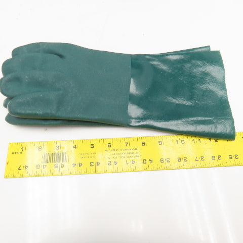 Wells Lamont Large PVC Coated Gloves 100% Cotton Shell Green Lot Of 6 Pairs