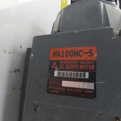 Mitsubishi HA100NC-S AC Servo Motor 35mm Shaft 2.0KW 2000RPM W/Encoder