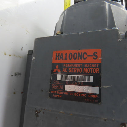 Mitsubishi HA100NC-S AC Servo Motor 35mm Shaft 2.0KW 2000RPM W/Encoder
