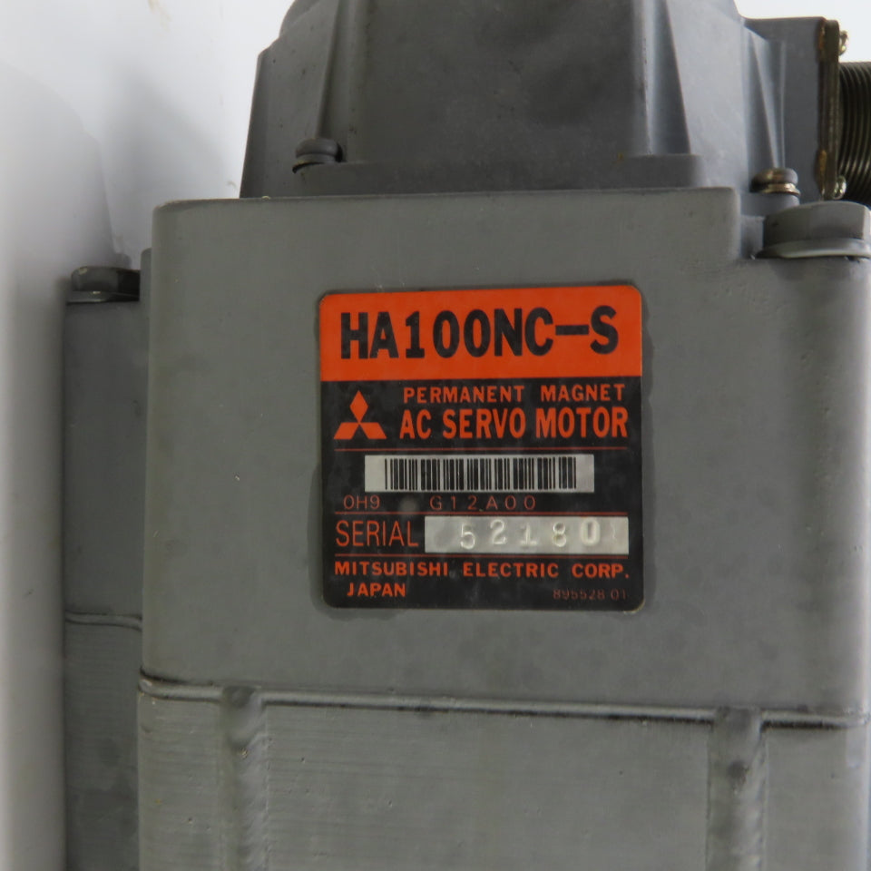 Mitsubishi HA100NC-S AC Servo Motor 35mm Shaft 2.0KW 2000RPM W/Encoder