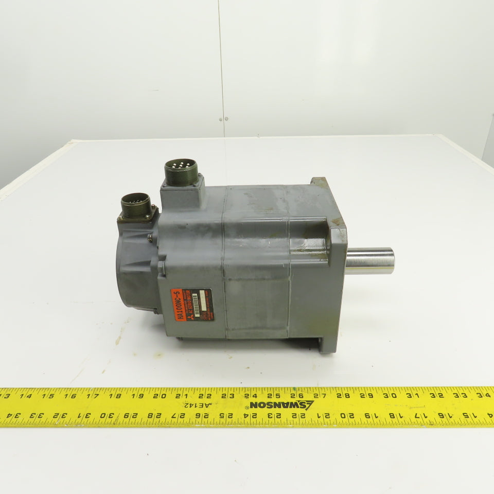 Mitsubishi HA100NC-S AC Servo Motor 35mm Shaft 2.0KW 2000RPM W/Encoder