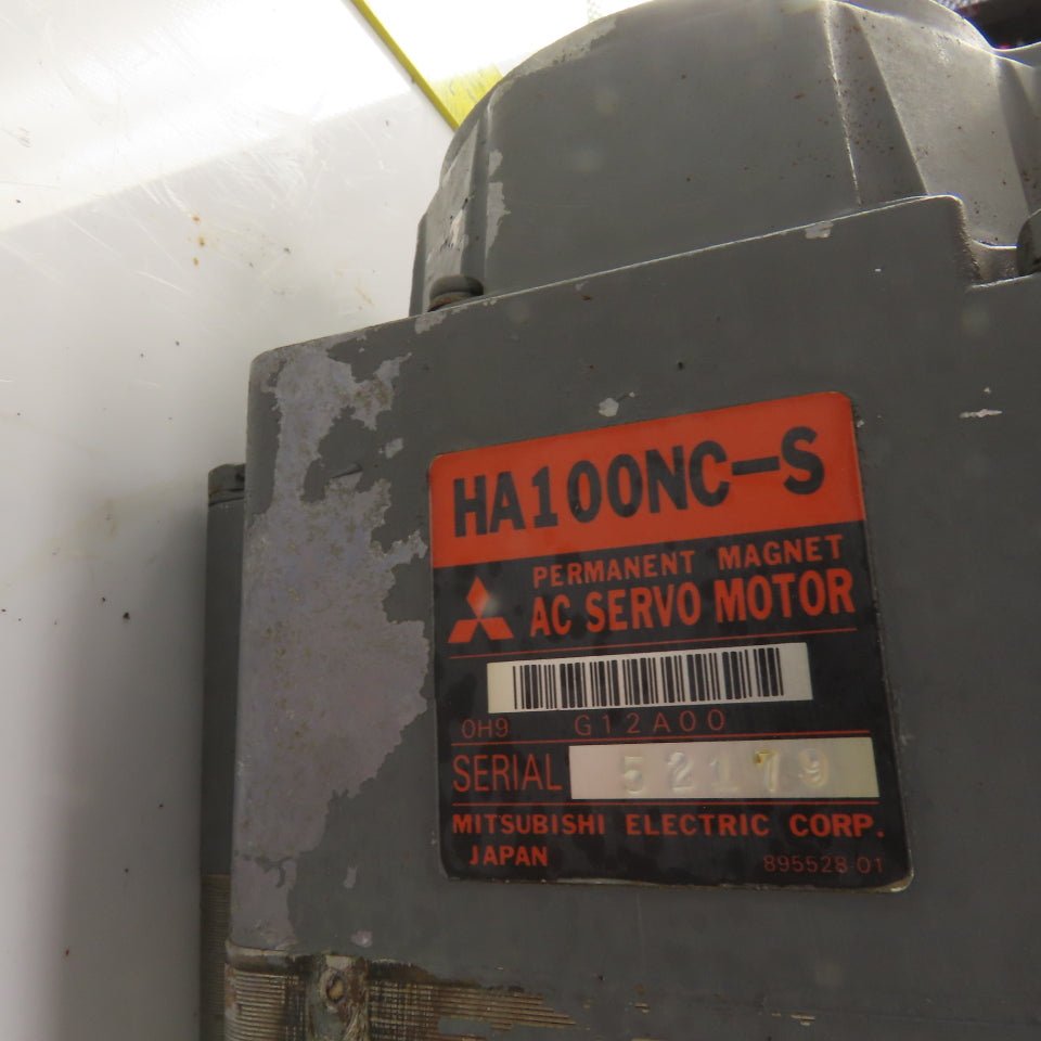 Mitsubishi HA100NC-S AC Servo Motor 35mm Shaft 2.0KW 2000RPM W/Encoder