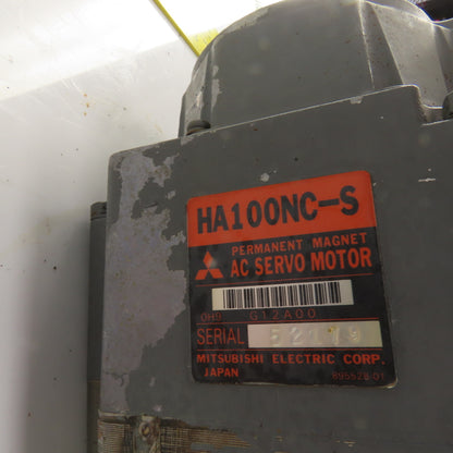 Mitsubishi HA100NC-S AC Servo Motor 35mm Shaft 2.0KW 2000RPM W/Encoder