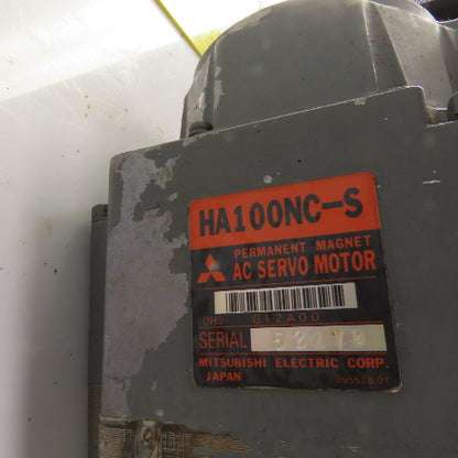Mitsubishi HA100NC-S AC Servo Motor 35mm Shaft 2.0KW 2000RPM W/Encoder