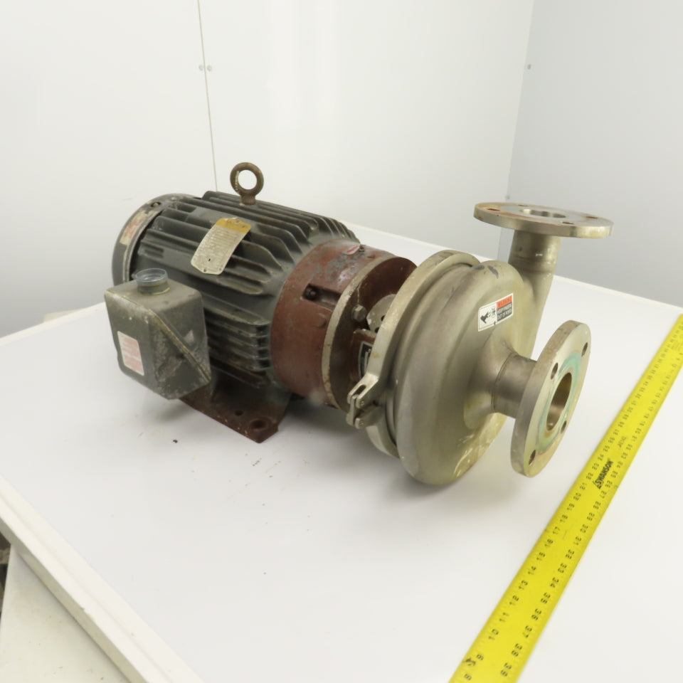 Cherry Burrell U2085 20HP Sanitary Centrifugal Pump 230/460V 3PH 840GPM 342' H