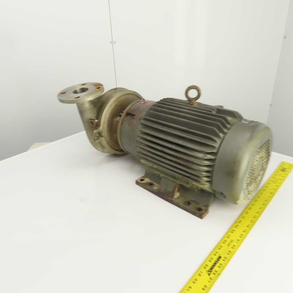 Cherry Burrell U2085 20HP Sanitary Centrifugal Pump 230/460V 3PH 840GPM 342' H