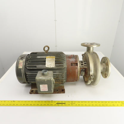 Cherry Burrell U2085 20HP Sanitary Centrifugal Pump 230/460V 3PH 840GPM 342' H