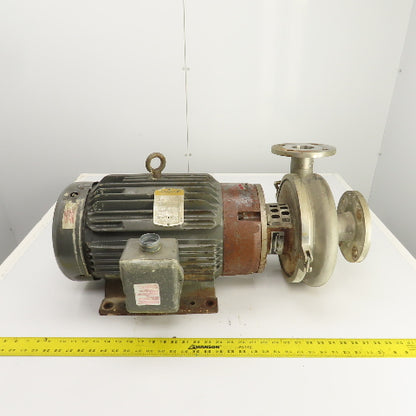 Cherry Burrell U2085 20HP Sanitary Centrifugal Pump 230/460V 3PH 840GPM 342' H