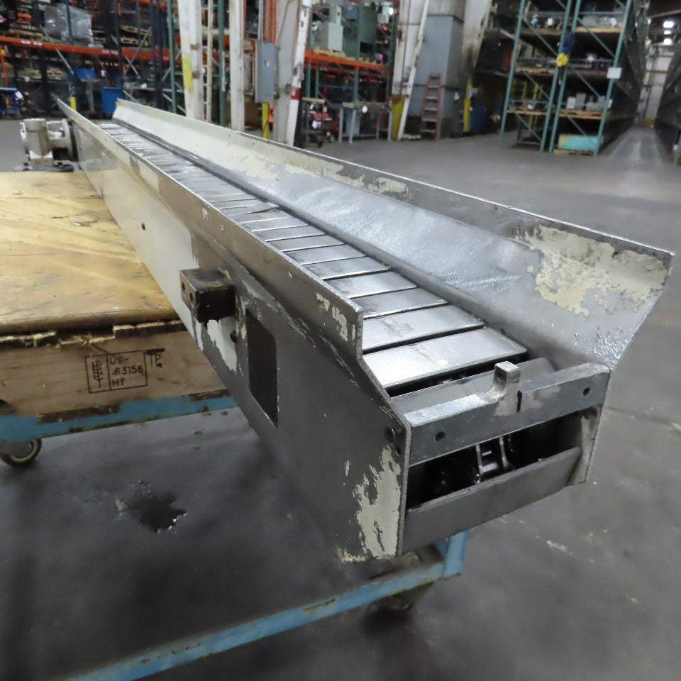 4-1/2" x 74" Steel Table Top Small Parts Conveyor 230/460V 60FPM