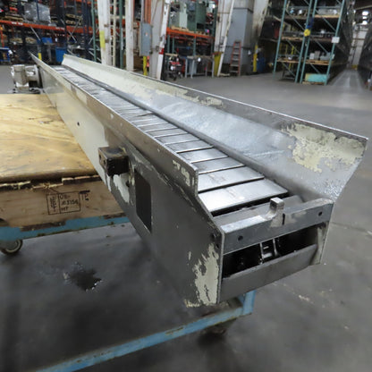 4-1/2" x 74" Steel Table Top Small Parts Conveyor 230/460V 60FPM