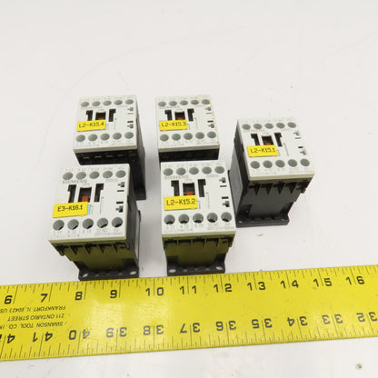 Siemens 3RH1015-1BB42 600V 16A Contactor 24VDC Coil Lot Of 5