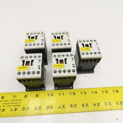 Siemens 3RH1015-1BB42 600V 16A Contactor 24VDC Coil Lot Of 5