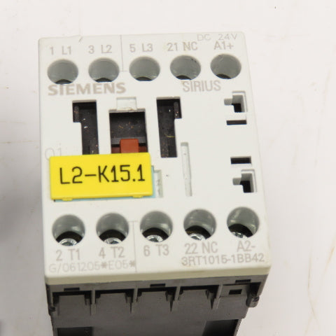 Siemens 3RH1015-1BB42 600V 16A Contactor 24VDC Coil Lot Of 5