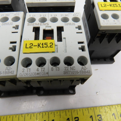 Siemens 3RH1015-1BB42 600V 16A Contactor 24VDC Coil Lot Of 5