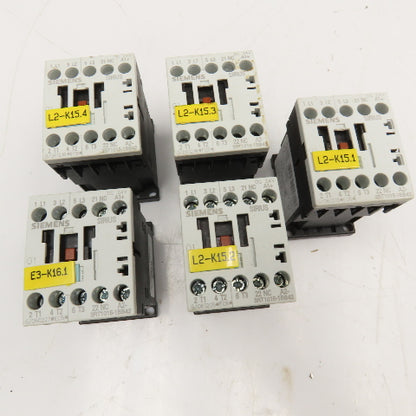 Siemens 3RH1015-1BB42 600V 16A Contactor 24VDC Coil Lot Of 5