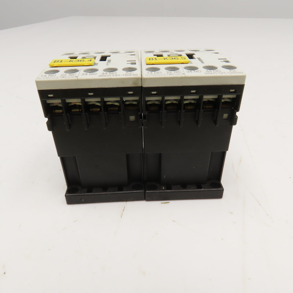 Siemens 3RH1131-1BB40 600V 10A Contactor 24VDC Coil Lot Of 2
