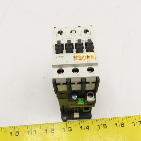 Siemens 3TF3200-0B 600V 30A 10Hp Contactor 24VDC Coil