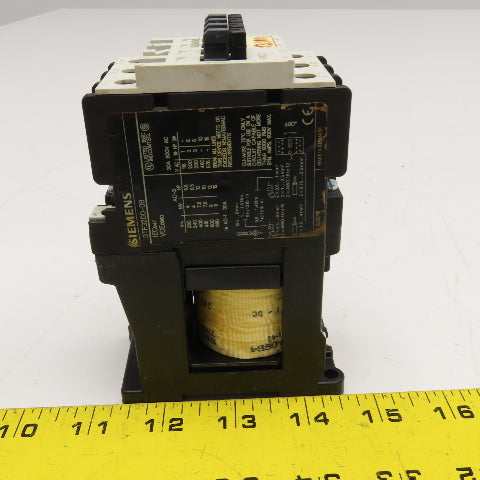 Siemens 3TF3200-0B 600V 30A 10Hp Contactor 24VDC Coil