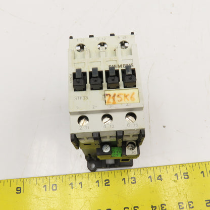 Siemens 3TF3300-0B 600V 30A 10Hp Contactor 24VDC Coil