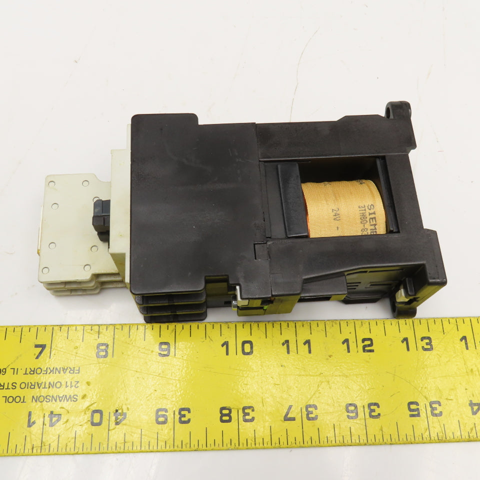 Siemens 3TF3200-0B 600V 30A 10Hp Contactor 24VDC Coil