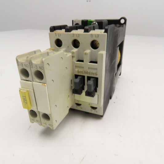 Siemens 3TF3200-0B 600V 30A 10Hp Contactor 24VDC Coil