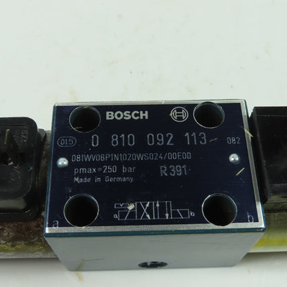 Bosch 0-810-092-113 Directional Hydraulic Control Valve 24VDC Coil 250 Bar