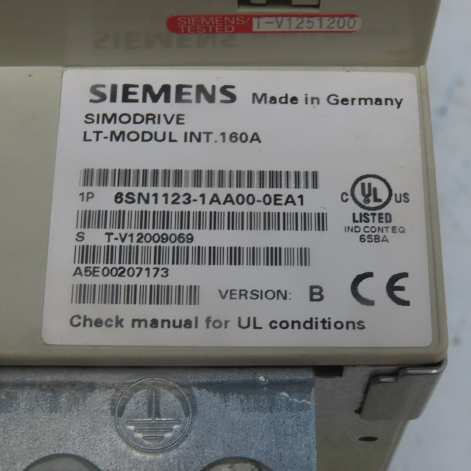Siemens 6SN1123-1AA00-0EA Version B Simodrive LT INT Module 160A