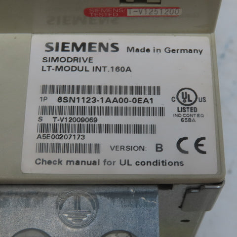 Siemens 6SN1123-1AA00-0EA Version B Simodrive LT INT Module 160A