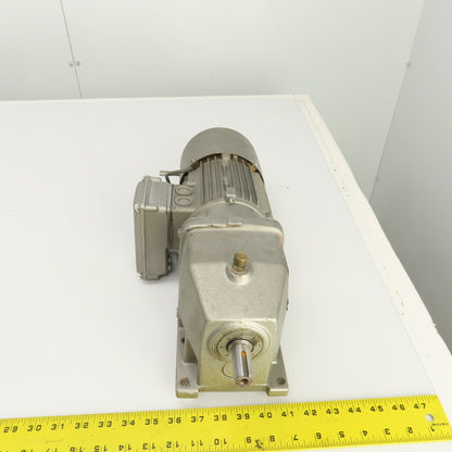 Nord SK 02-71 S/4 BRE5 HL 0.33HP Inline Gear Motor 32RPM 230/460V 3PH 646 Torq