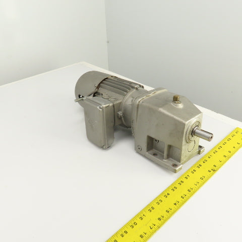 Nord SK 02-71 S/4 BRE5 HL 0.33HP Inline Gear Motor 32RPM 230/460V 3PH 646 Torq