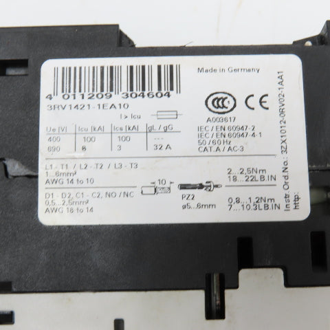 Siemens 3RV1021 600V Misc. Manual Motor Controller Lot Of 6 See Info
