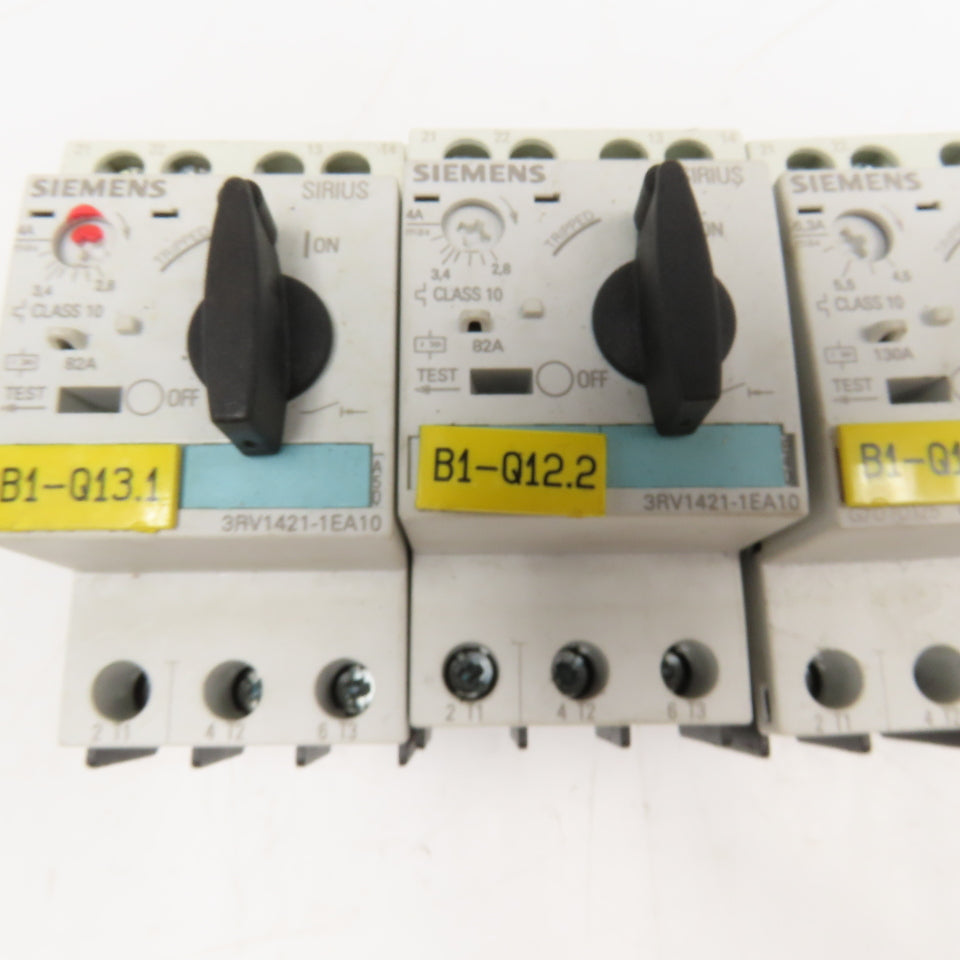 Siemens 3RV1021 600V Misc. Manual Motor Controller Lot Of 6 See Info