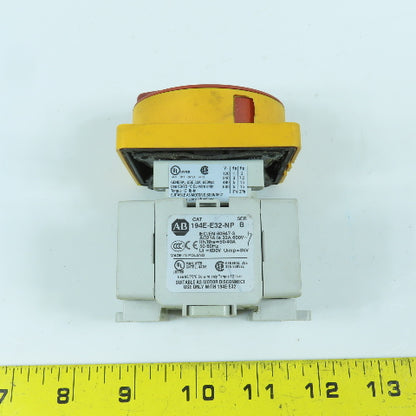 Allen Bradley 194E-E32-1753 Ser B 32A Door Mount Disconnect Load Switch 690V
