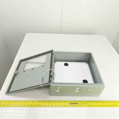 Hoffman CSD16166 16 x 16x 6" Electrical Enclosure W/ Backplate & Terminal Cutout