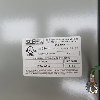 Saginaw 12" x 12" x 8" Steel Electrical Enclosure W/ Hinged Door Type 12, 4 Enc.