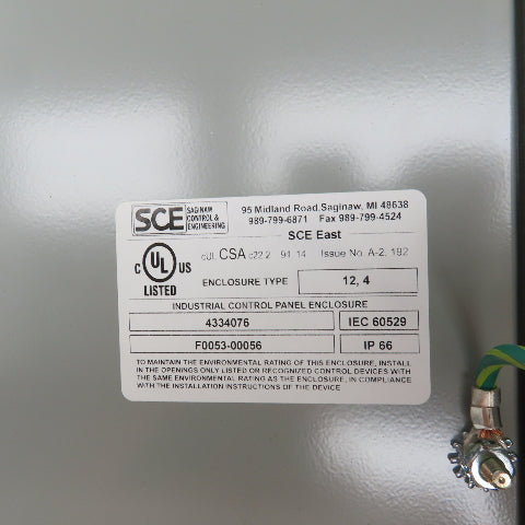 Saginaw 12" x 12" x 8" Steel Electrical Enclosure W/ Hinged Door Type 12, 4 Enc.