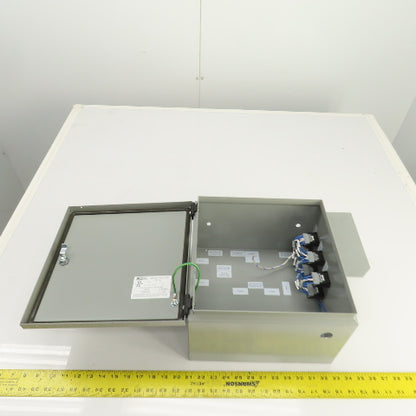 Saginaw 12" x 12" x 8" Steel Electrical Enclosure W/ Hinged Door Type 12, 4 Enc.