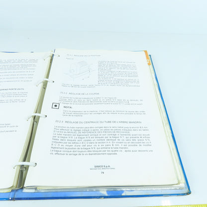 Sinico Sin-O-Matic TR60/2-350 Automatic Transfer Machine Operator Manual French