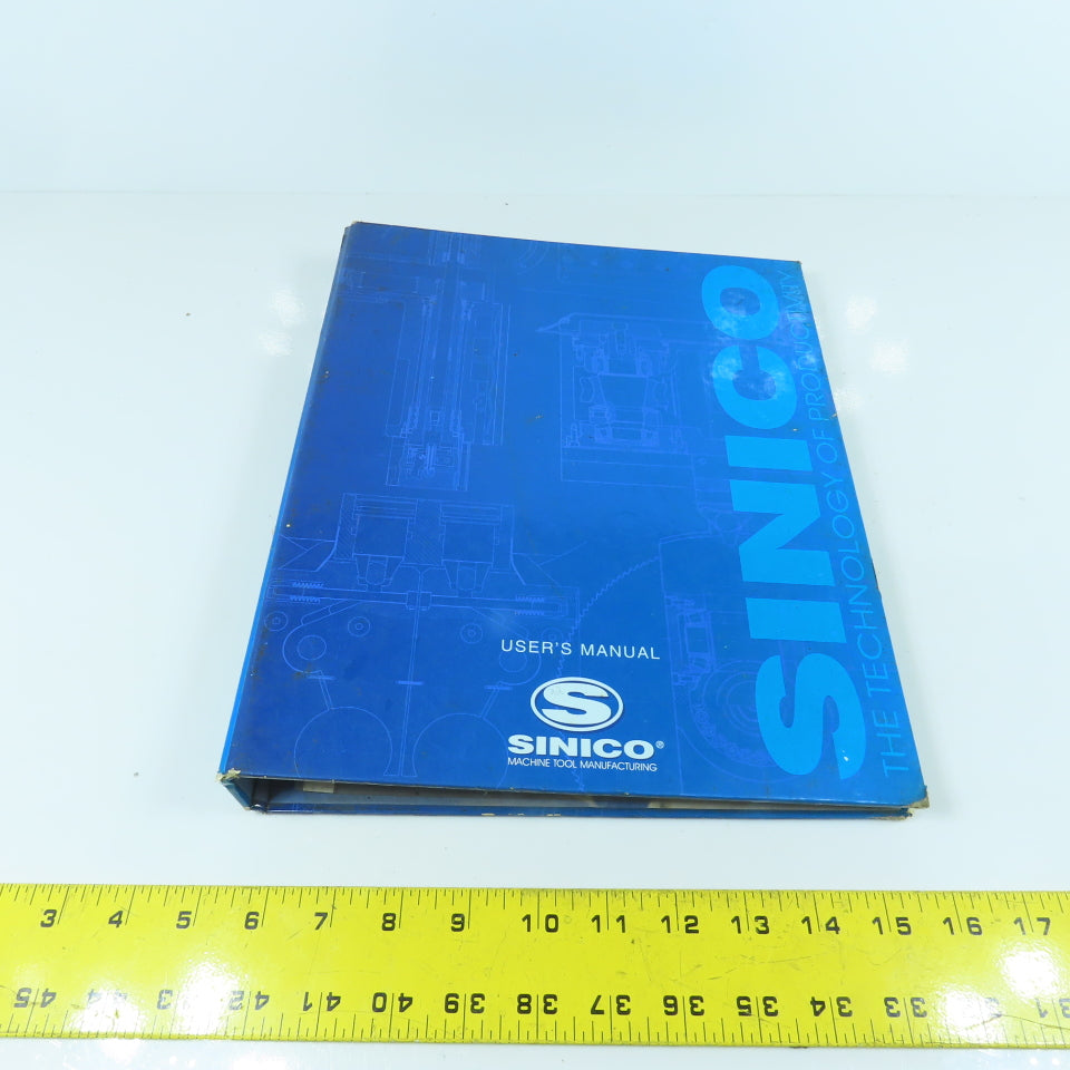 Sinico Sin-O-Matic TR60/4-350-MD Automatic Transfer Machine User's Manual