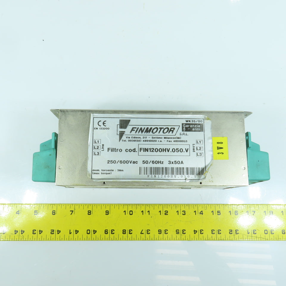 Finmotor FIN1200HV.050.V WK35/00 EMI/RFI Filter 250/600VAC 3x50A