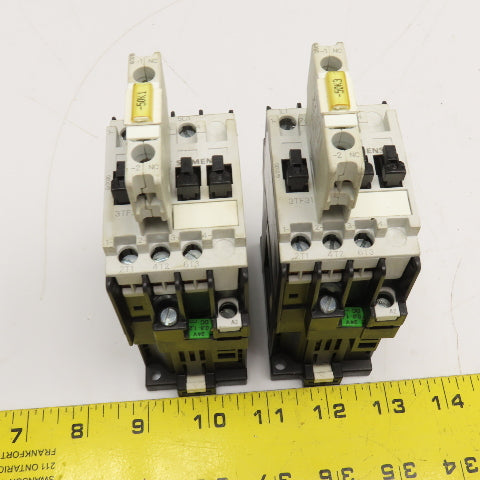 Siemens 3TF3100-0B 600V 20A Contactor Relay 24VDC Coil Lot Of 2
