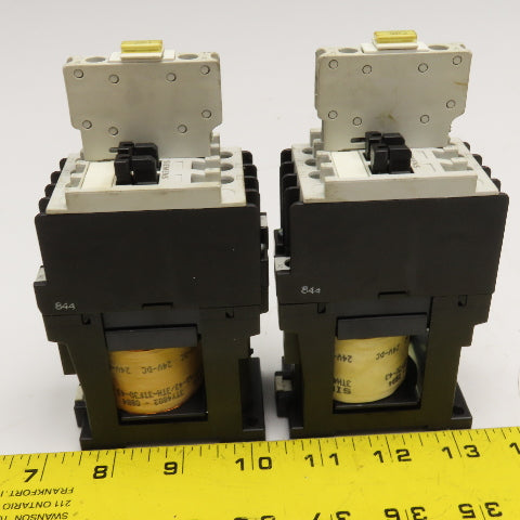 Siemens 3TF3100-0B 600V 20A Contactor Relay 24VDC Coil Lot Of 2