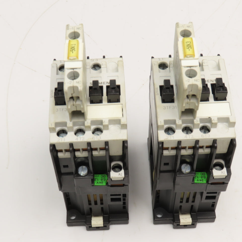 Siemens 3TF3100-0B 600V 20A Contactor Relay 24VDC Coil Lot Of 2