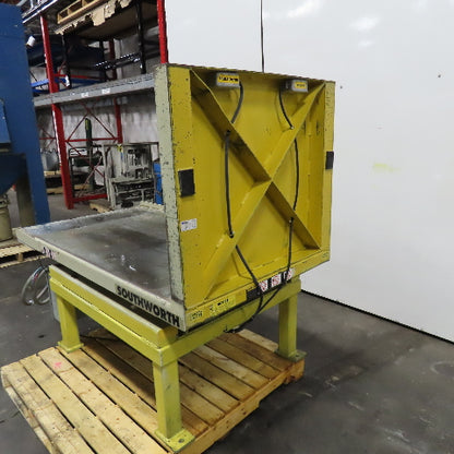 Southworth T2-90 2000Lbs. Ergonomic Unloader Tilt Table 64" x 36" 230V 3Ph
