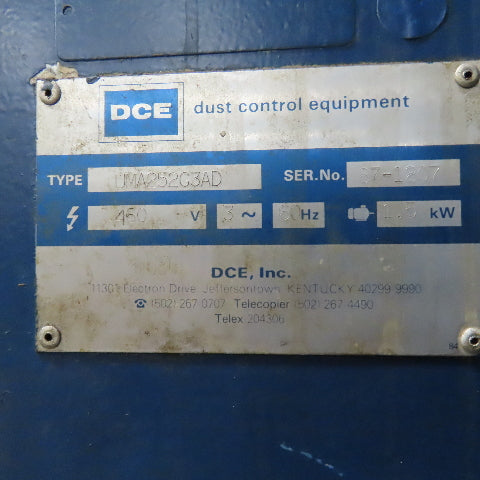 DCE UMA 252 G3 AD Unimaster 480V 3Ph Dust Collection Baghouse Unit W/ Shaker