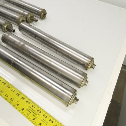 Automated 2.5" OD Gravity Conveyor Roller 17" BF 0.695" Axle Lot Of 9