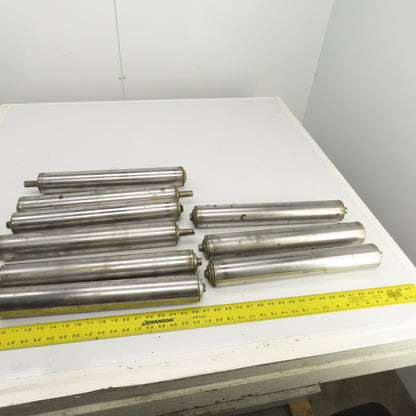 Automated 2.5" OD Gravity Conveyor Roller 17" BF 0.695" Axle Lot Of 9