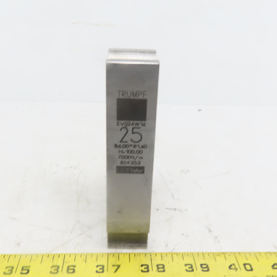 Trumpf 824353 EV024W16 Brake Press Die 86° 25mm Wide R1.60 H=100mm Laser dur